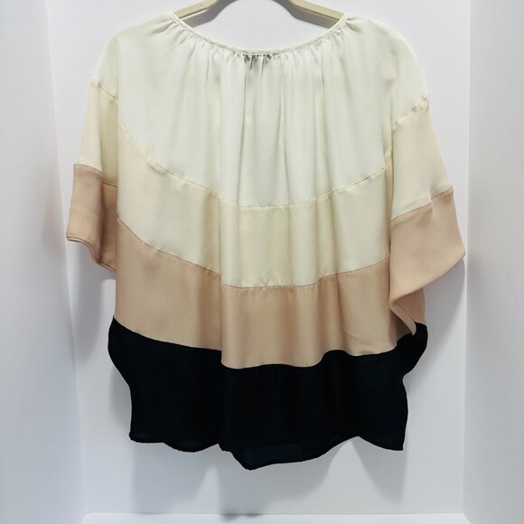 LOFT Women's Polyester Batwing Multi-Color Striped Blouse; Size: S (Small) - Picture 3 of 5